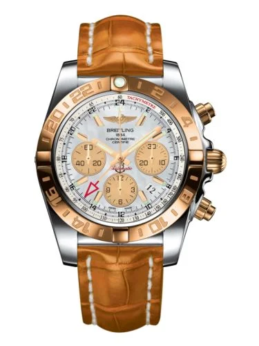 Breitling - CB042012.A739.745P Chronomat 44 GMT Stainless Steel / Rose Gold / Pearl / Croco