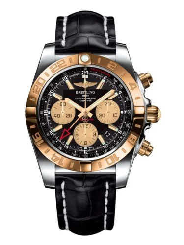 Breitling - CB042012.BB86.743P Chronomat 44 GMT Stainless Steel / Rose Gold / Onyx Black / Croco