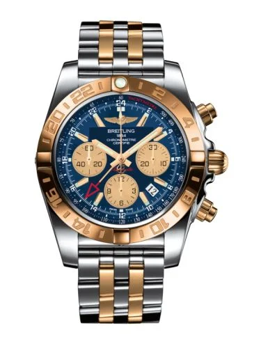 Breitling - CB042012.C858.375C Chronomat 44 GMT Stainless Steel / Rose Gold / Metallica Blue / Bracelet