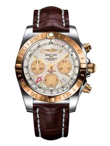 Breitling - CB042012.G755.739P Chronomat 44 GMT Stainless Steel / Rose Gold / Sierra Silver / Croco