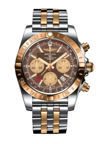 Breitling - CB042012.Q590.375C Chronomat 44 GMT Stainless Steel / Rose Gold / Metallica Brown / Bracelet