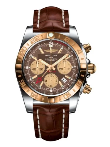 Breitling - CB042012.Q590.737P Chronomat 44 GMT Stainless Steel / Rose Gold / Metallica Brown / Croco