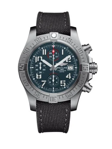 Breitling - E13383101M2W1 Avenger Bandit Titanium / Titanium Gray / White Hands / Military / Pin