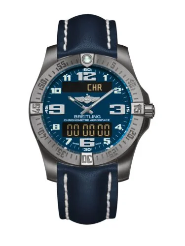 Breitling - E7936310/C869/105X/A20BASA.1 Aerospace Evo Titanium / Blue / Calf