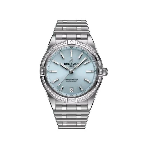 Breitling - G10380591C1G1 Chronomat Automatic 36 Stainless Steel - White Gold - Diamond / Ice Blue / Bracelet