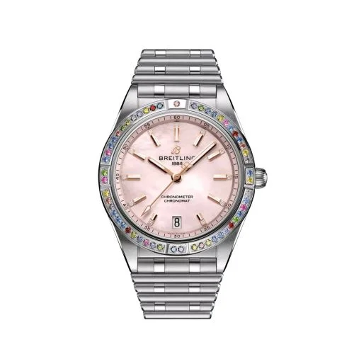 Breitling - G10380BB1K1G1 Chronomat Automatic 36 Stainless Steel - White Gold / MOP / South Sea / Bracelet