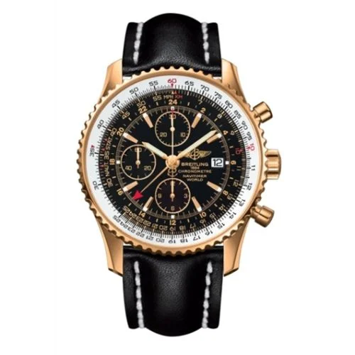 Breitling - H2432212/B928/441X/R20BA.1 Navitimer World Red Gold / Black / Calf / Pin
