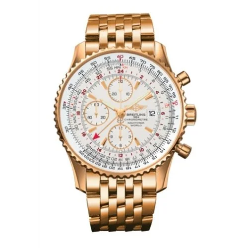 Breitling - H2432212/G664/426H Navitimer World Red Gold / Silver / Bracelet