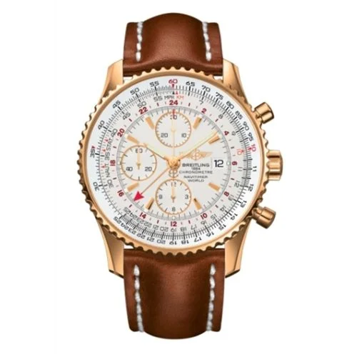 Breitling - H2432212.G664.439X Navitimer World Red Gold / Silver / Calf