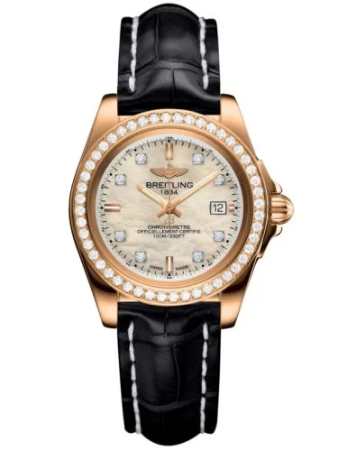 Breitling - H7133053.A803.210X Galactic 32 Sleek Edition Rose Gold / Diamond / Pearl Diamond / Sahara