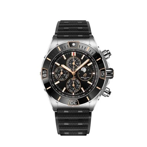 Breitling - I19320251B1S1 Super Chronomat 1461 Days 44 Stainless Steel / Black / Rubber Rouleaux