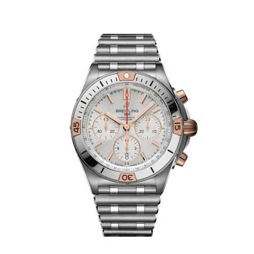 Breitling - IB0134101G1A1 Chronomat B01 42 Stainless Steel / Red Gold / Silver  / Rouleaux
