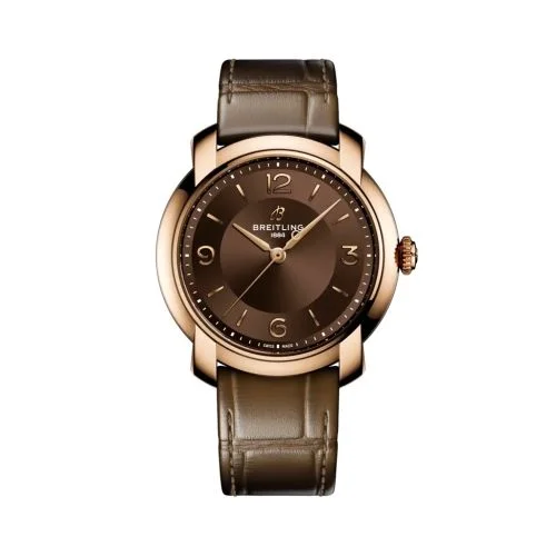 Breitling - R10310121Q1P1 Lady Premier 36 Automatic Red Gold / Chocolate