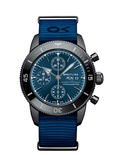 Breitling - M133132A1C1W1 Superocean Heritage II Chronograph 44 Outerknown Stainless Steel / Blue / Econyl
