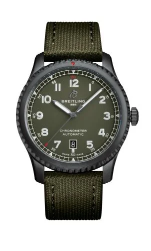 Breitling - M173152A1L1X2 Aviator 8 Automatic 41 Blacksteel / Curtiss Warhawk / Canvas / Pin