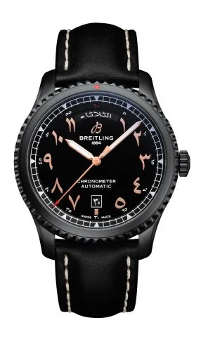 Breitling - M45330 Aviator 8 Automatic Day & Date 41 Blacksteel /  Etihad