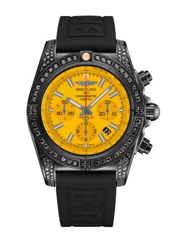 Breitling - MB0111AV.I532.262S Chronomat 44 Blacksteel Diamondworks / Yellow / Rubber