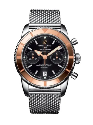Breitling - U2337012.BB81.433X Superocean Heritage 44 Chronograph Stainless Steel / Red Gold / Black / Calf