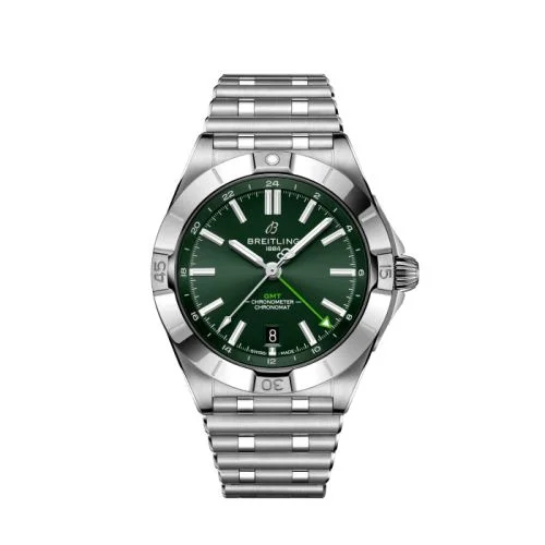 Breitling - P323981A1L1A1 Chronomat 40 GMT Stainless Steel - Platinum / Green - Germany