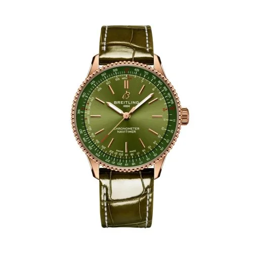 Breitling - R17327371L1P1 Navitimer Automatic 36 Red Gold / Green