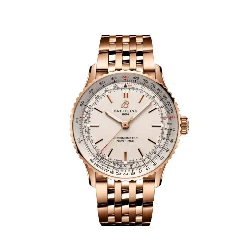 Breitling - R17329F41G1R1 Navitimer Automatic 41 Automatic Red Gold / Silver / Bracelet