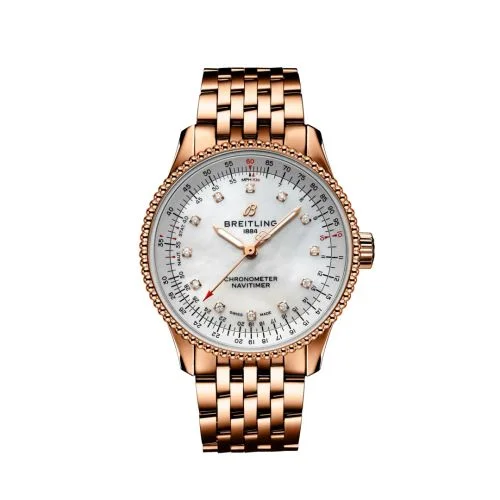 Breitling - R17395211A1R1 Navitimer 1 35 Automatic Red Gold / MOP / Bracelet
