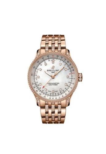 Breitling - R17395721G1T1 Navitimer 1 35 Automatic Red Gold - Diamond / MOP / Bracelet