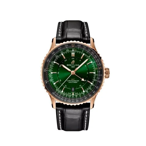 Breitling - R32310251L1P1 Navitimer GMT 41 Automatic Red Gold / Green