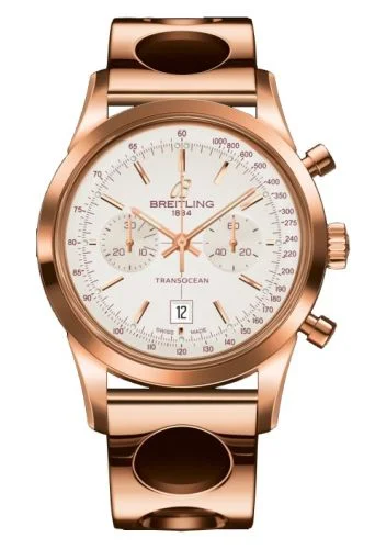 Breitling - R4131012.G758.223R Transocean Chronograph 38 Gold / Silver / Racer