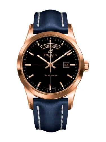 Breitling - R4531012/BB70/105X/R20BA.1 Transocean Day & Date Red Gold / Black / Calf / Pin