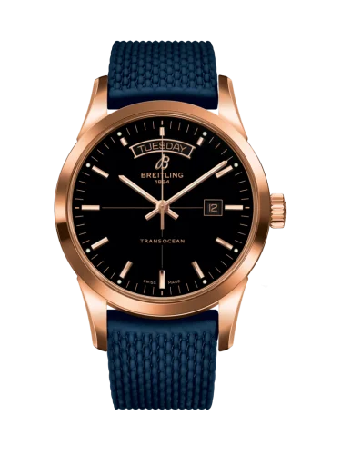 Breitling - R4531012/BB70/281S/R20D.3 Transocean Day & Date Red Gold / Black / Rubber / Folding
