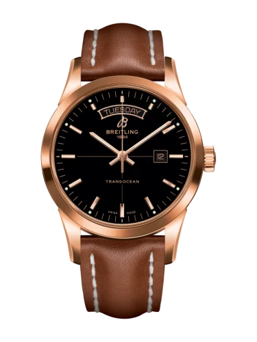 Breitling - R4531012/BB70/434X/R20D.1 Transocean Day & Date Red Gold / Black / Calf / Folding