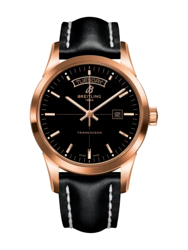 Breitling - R4531012/BB70/436X/R20D.1 Transocean Day & Date Red Gold / Black / Calf / Folding