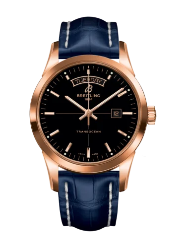 Breitling - R4531012/BB70/732P/R20D.1 Transocean Day & Date Red Gold / Black / Croco / Folding