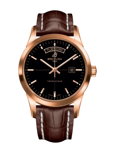 Breitling - R4531012/BB70/740P/R20D.1 Transocean Day & Date Red Gold / Black / Croco / Folding