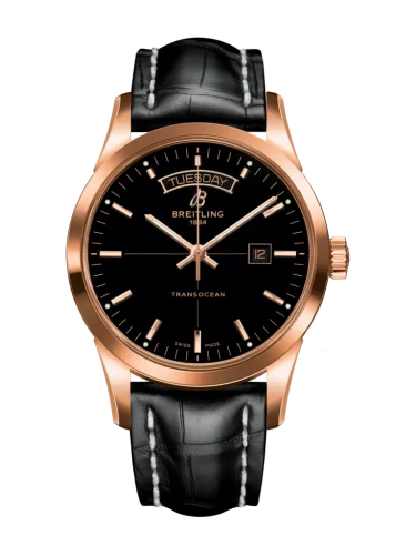 Breitling - R45310121B1P1 Transocean Day & Date Red Gold / Black / Croco / Pin