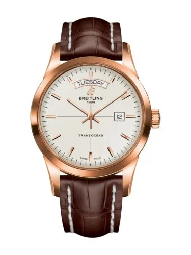 Breitling - R45310121G1P1 Transocean Day & Date Red Gold / Silver / Croco / Pin
