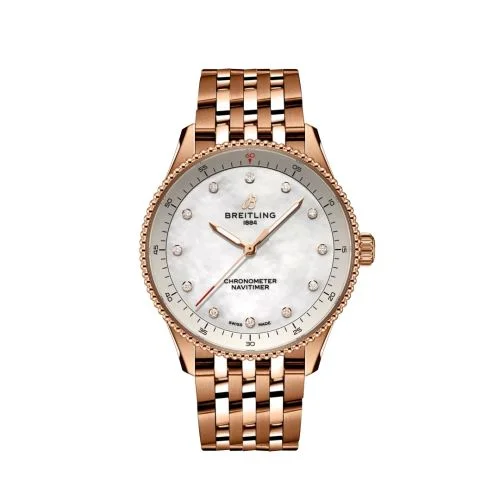 Breitling - R77320E61A1R1 Navitimer Quartz 32 Red Gold / MOP / Bracelet