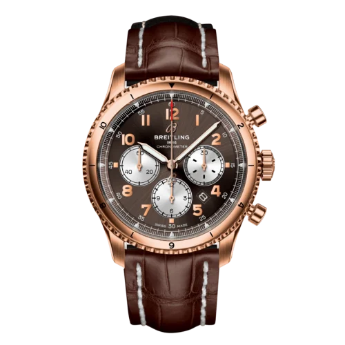 Breitling - RB0119131Q1P2 Aviator 8 B01 Chronograph 43 Red Gold / Bronze / Alligator / Folding