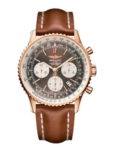 Breitling - RB012012.Q606.433X Navitimer 01 43 Red Gold / Bronze / Calf