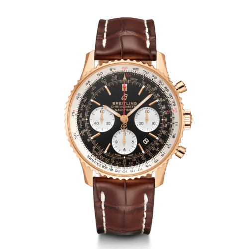 Breitling - RB0121211B1P1 Navitimer 1 B01 Chronograph 43 Red Gold / Black / Croco / Pin
