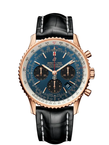 Breitling - RB0121211C1P1 Navitimer 1 B01 Chronograph 43 Red Gold / Blue / Croco / Pin