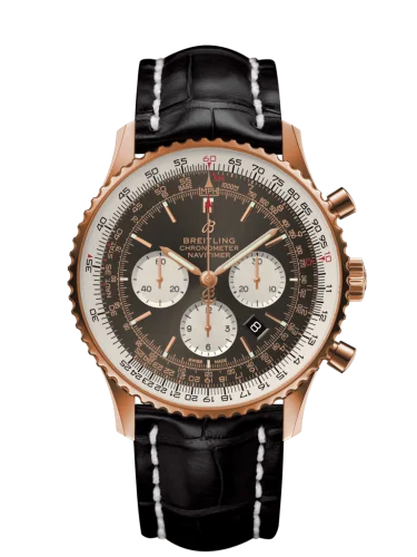 Breitling - RB0127121F1P1 Navitimer 1 B01 Chronograph 46 Red Gold / Anthracite / Croco / Pin
