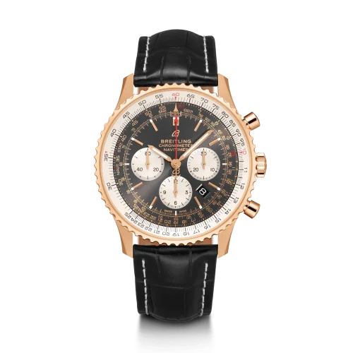Breitling - RB0127121F1P2 Navitimer 1 B01 Chronograph 46 Red Gold / Anthracite / Croco / Folding