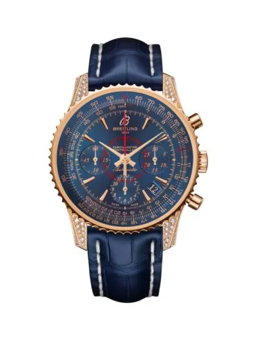 Breitling - RB0130AL|C896|718P Montbrillant 01 Red Gold / Diamondworks / Aurora Blue / Croco