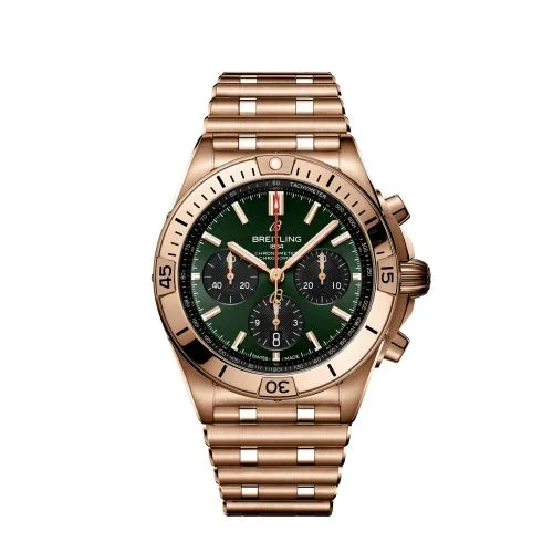 Breitling - RB0134101L1R1 Chronomat B01 42 Red Gold / Green / Rouleaux
