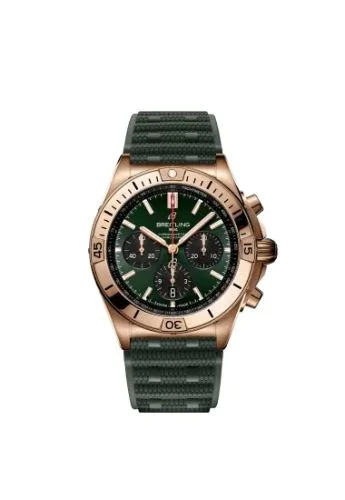 Breitling - RB0134101L1S1 Chronomat B01 42 Red Gold / Green / Rubber