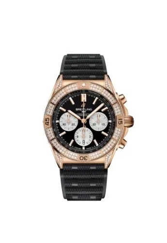 Breitling - RB0134721B1S2 Chronomat B01 42 Red Gold - Diamond / Black / Rubber