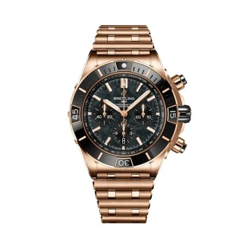 Breitling - RB01365A1B1R1 Super Chronomat B01 44 Red Gold / Black MOP / Rouleaux