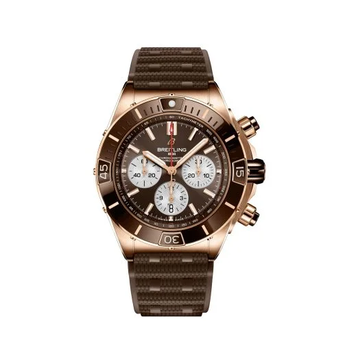 Breitling - RB0136E31Q1S1 Super Chronomat B01 44 Red Gold / Brown / Rubber Rouleaux